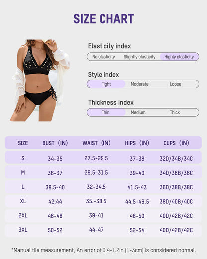 Petal Cutout V-Neck Two-Piece Bikini Set