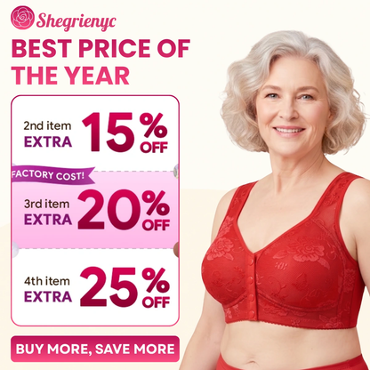 OREVYNA- Front Closure Breathable Cotton Lifting Bra for Seniors