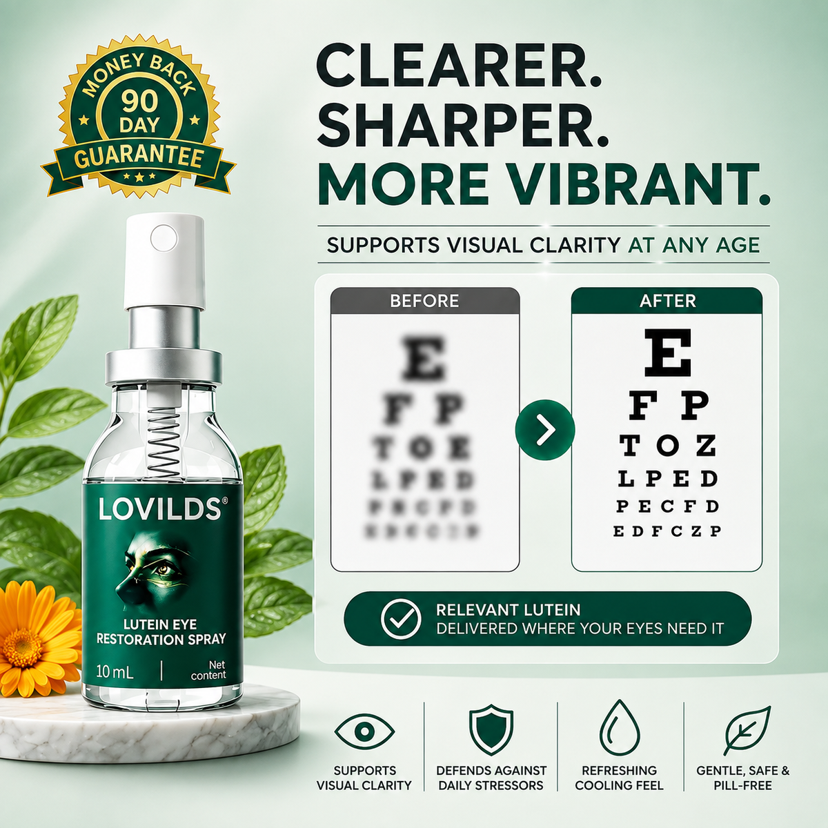 Lutein Eye Care Spray — 10-Second Daily Routine