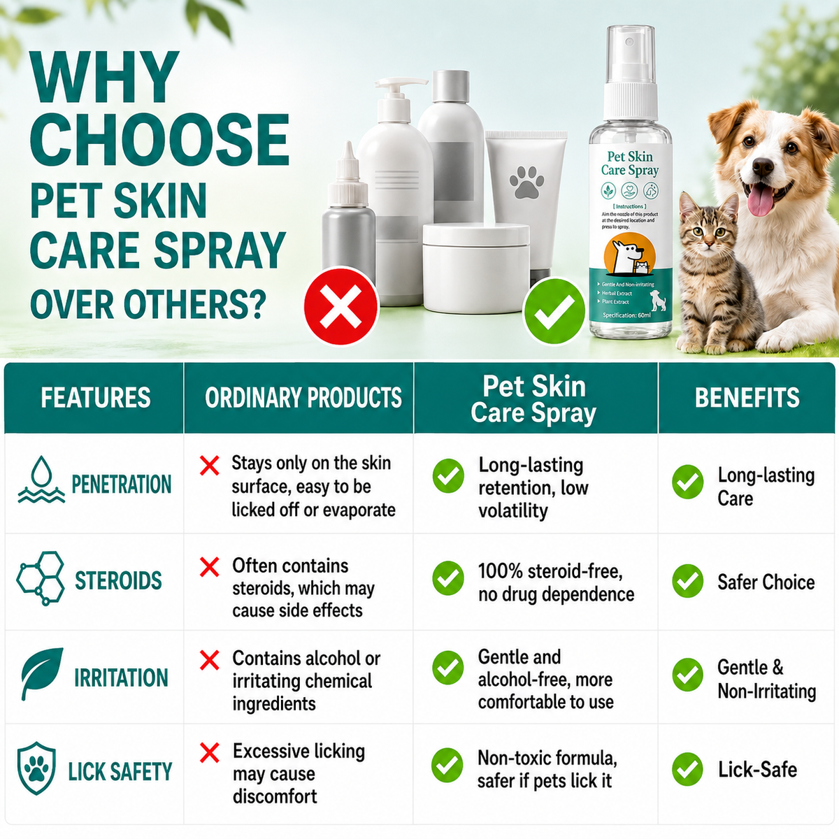 🎉 Limited-Time Deal 🐾 Gentle Skin Care for 🐶Dogs & Cats🐱