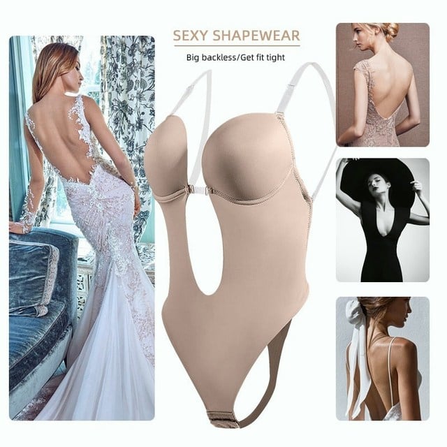 Plunge Backless Body Shaper Bra