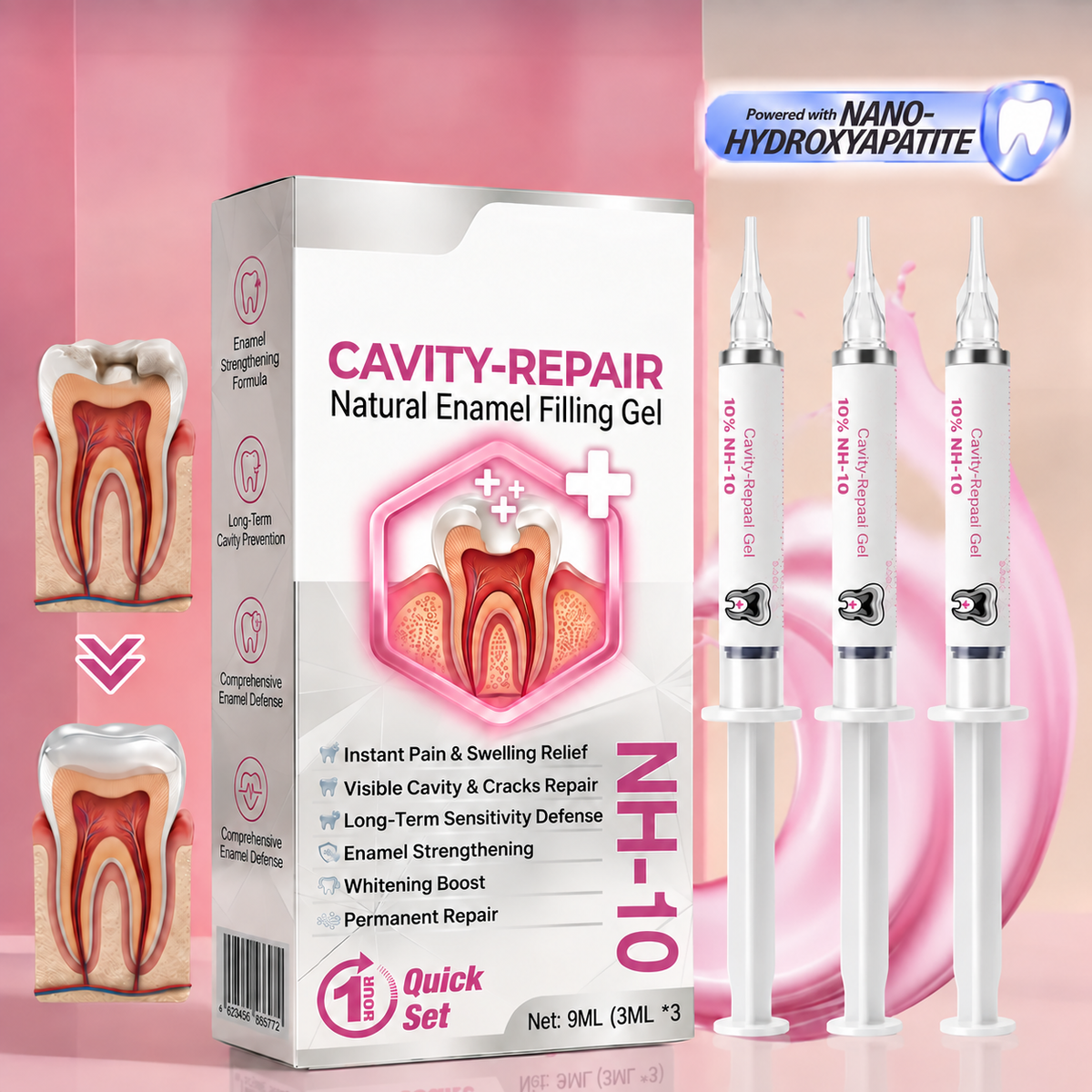 Cavity-Repair Natural Enamel Filling Gel