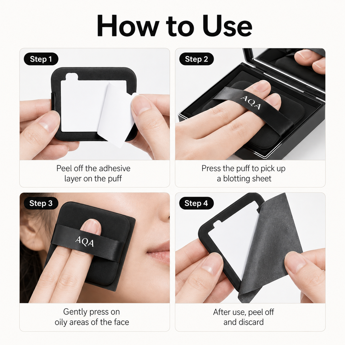 🔥Hot Sale🔥AQA Black Magnet 2-in-1 Oil Blotting