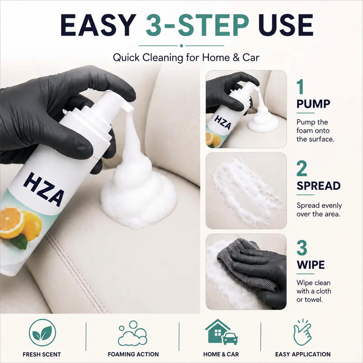 Multi-purpose Foam Mousse, Heavy Duty Kitchen Grease Remover Cleaner I Fast Dissolve Stubborn Oil & Grime for Stove, Range Hood & Cooktopd
