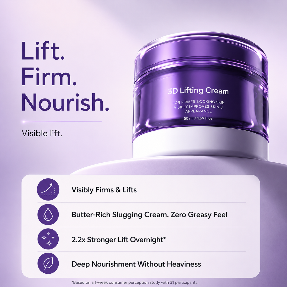3D Lifting Cream 1.7 fl oz | Advanced Korean Facial Night Cream
