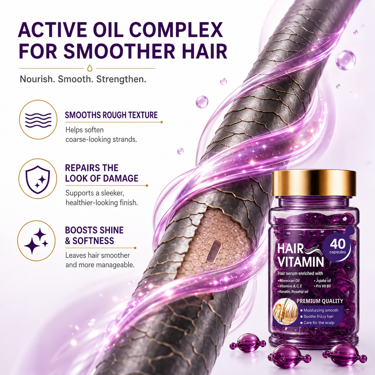 Hair Vitamin Capsules for Color-Treated & Permed Hair