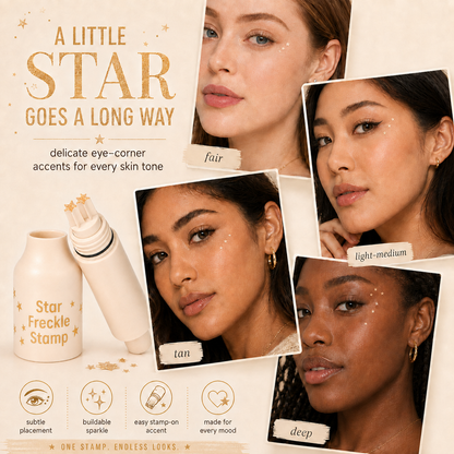 🏆 BEST SELLER -Star freckle stamp - Colored metallic star shaped pen