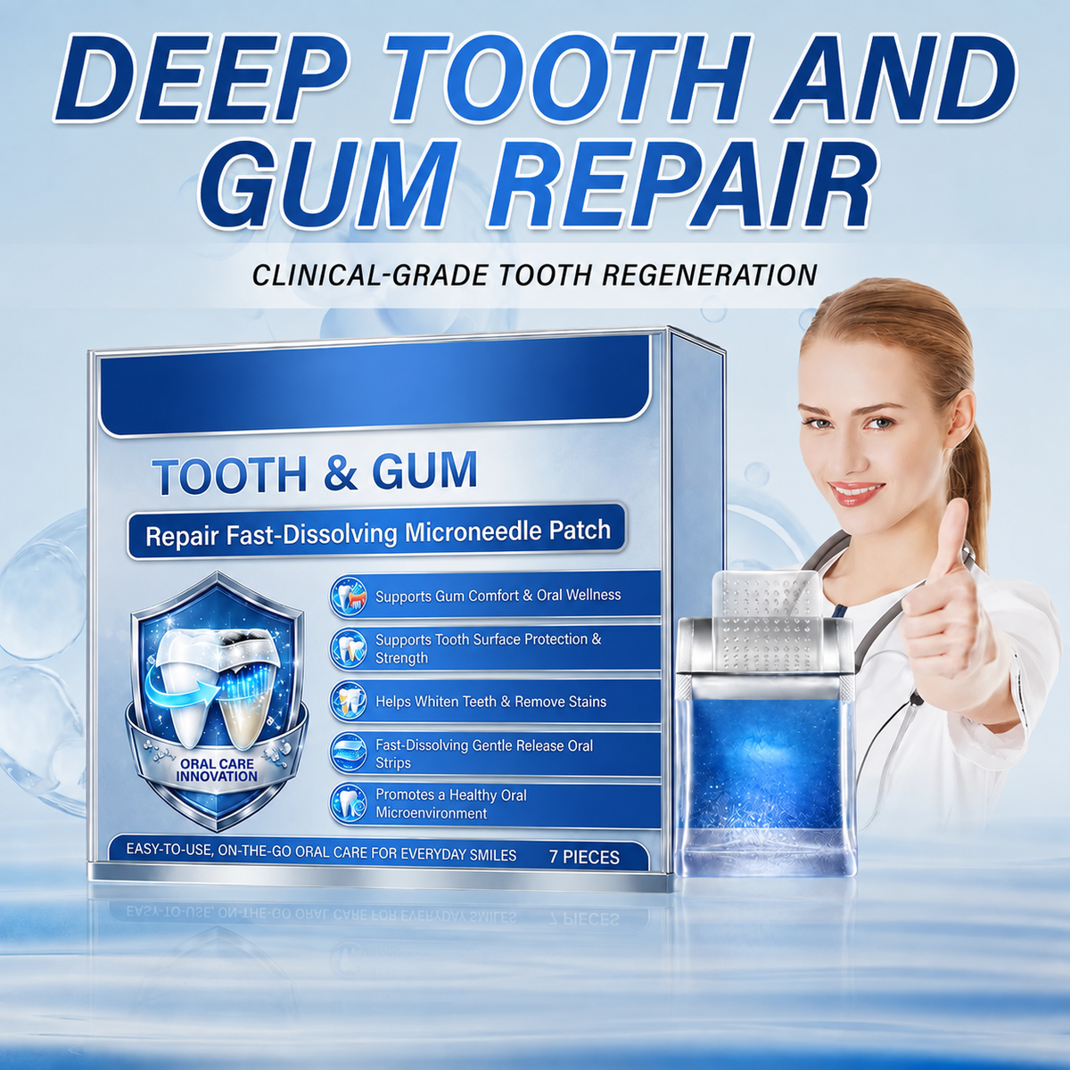 Tooth & Gum Care Fast-Dissolving Microneedle Patch✨