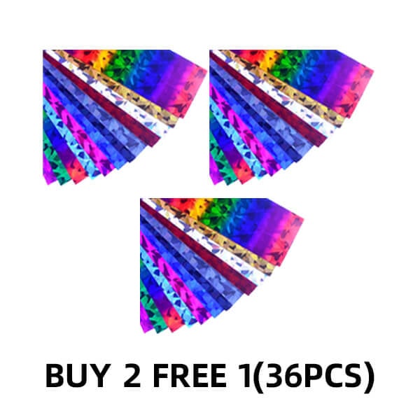 Reflective Mosaic Nail Art Transfer Foils (Set of 12)