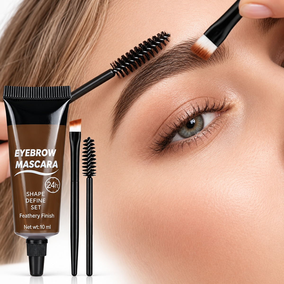 👁️ Waterproof Brow Gel – Shape, Define & Set | Feathery Finish | 3-Day Wear