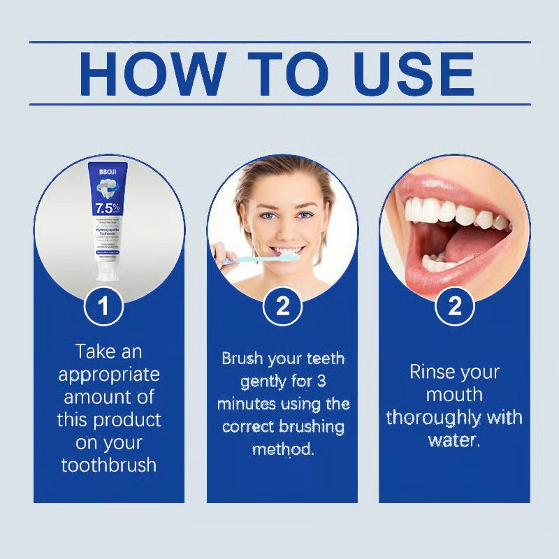 💥Hot Listing 🔥Hydroxyapatite Toothpaste 7.5% for Enamel Repair & Teeth Whitening Refreshing Flavor Fluorid