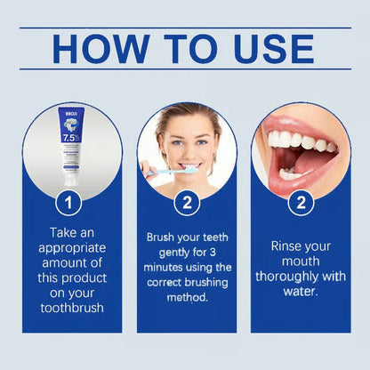 💥Hot Listing 🔥Hydroxyapatite Toothpaste 7.5% for Enamel Repair & Teeth Whitening Refreshing Flavor Fluorid