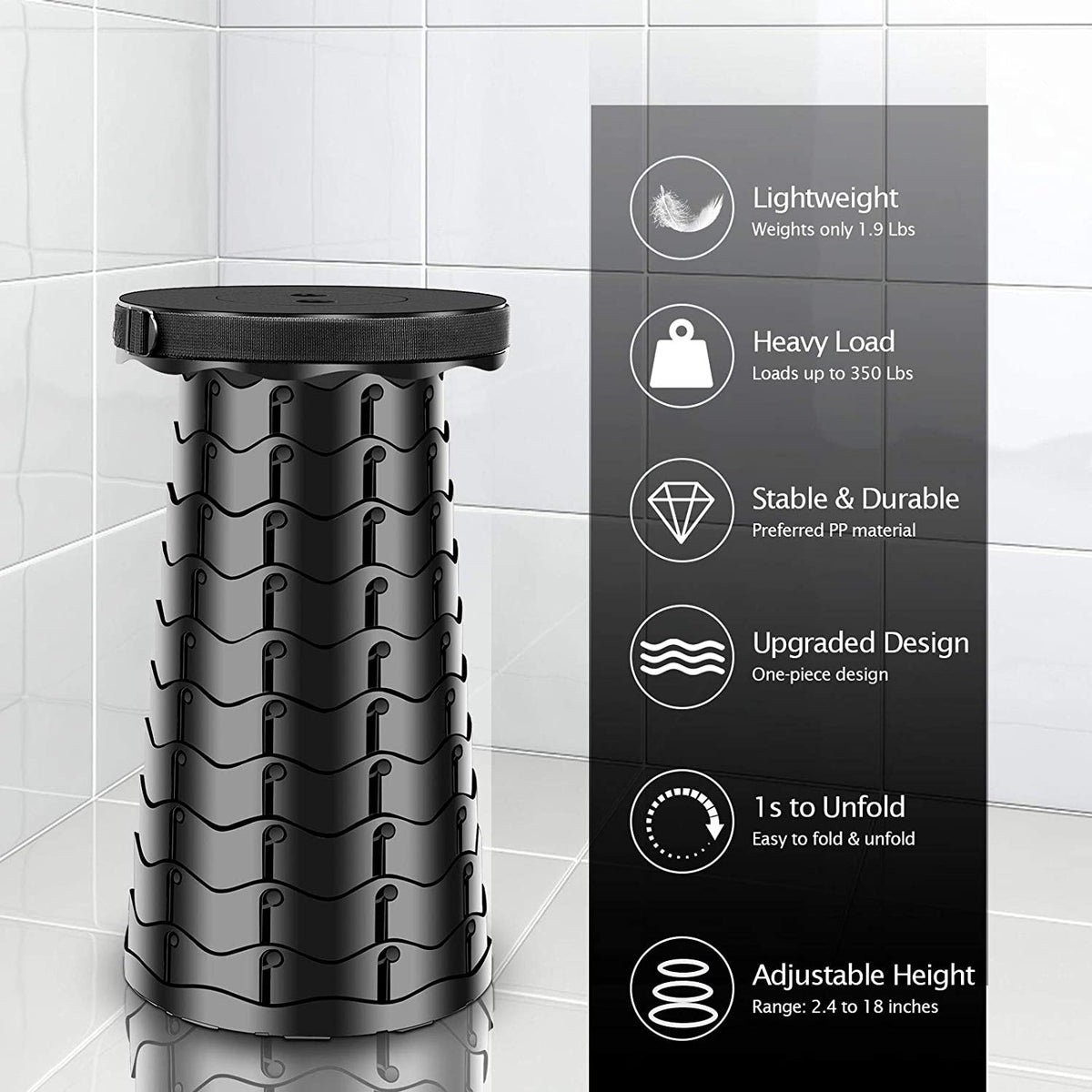 (🎉Mother's Day Hot Sale ) 2023 Upgraded Retractable Folding Stool