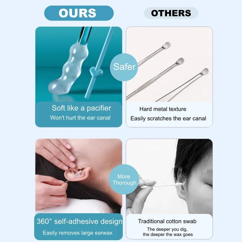 🛡️🌸【Limited Offer】Gentle Spiral Ear Cleaner – Soft silicone, safe & gentle 💐