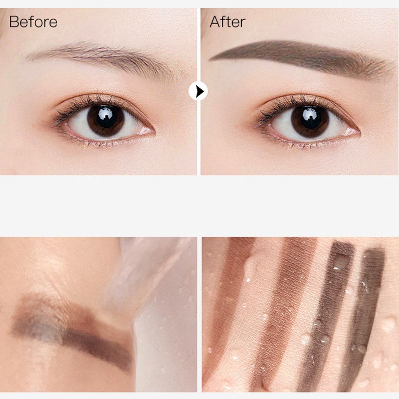 💄Buy 1 Get 1 Free! Almost Gone! 🖌️2-Color Waterproof Eyebrow Stamp Powder Kit, Smudge-Proof Quick Natural Full Brow Makeup with Dual-End Brush