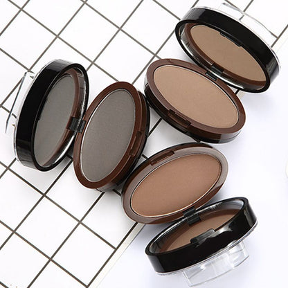 💄Buy 1 Get 1 Free! Almost Gone! 🖌️2-Color Waterproof Eyebrow Stamp Powder Kit, Smudge-Proof Quick Natural Full Brow Makeup with Dual-End Brush