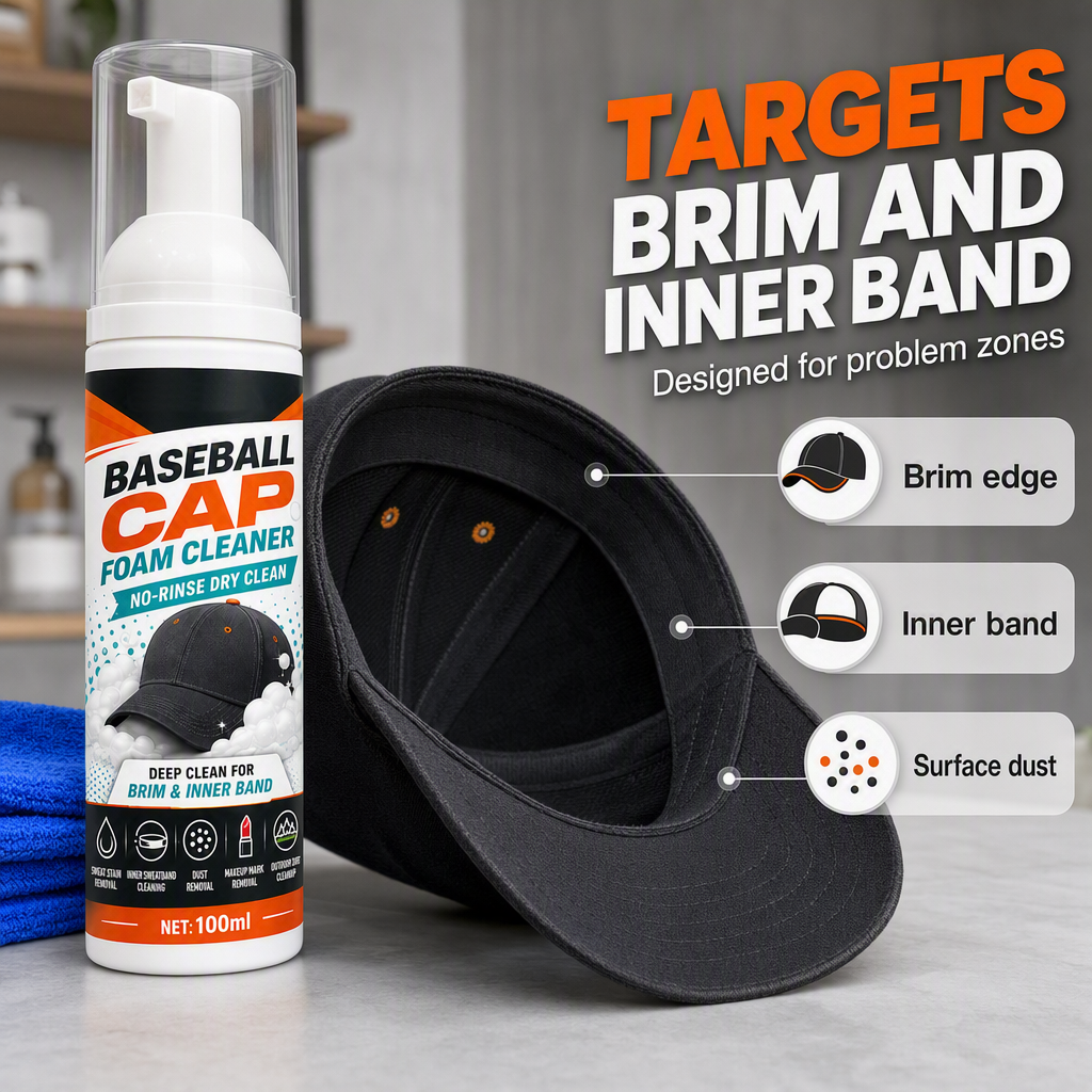 🎁Buy 2 Get 1 Free🔥No-Rinse Baseball Cap Foam Cleaner