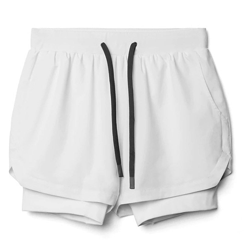 Men's 2-in-1 Pocket Drawstring Track Shorts